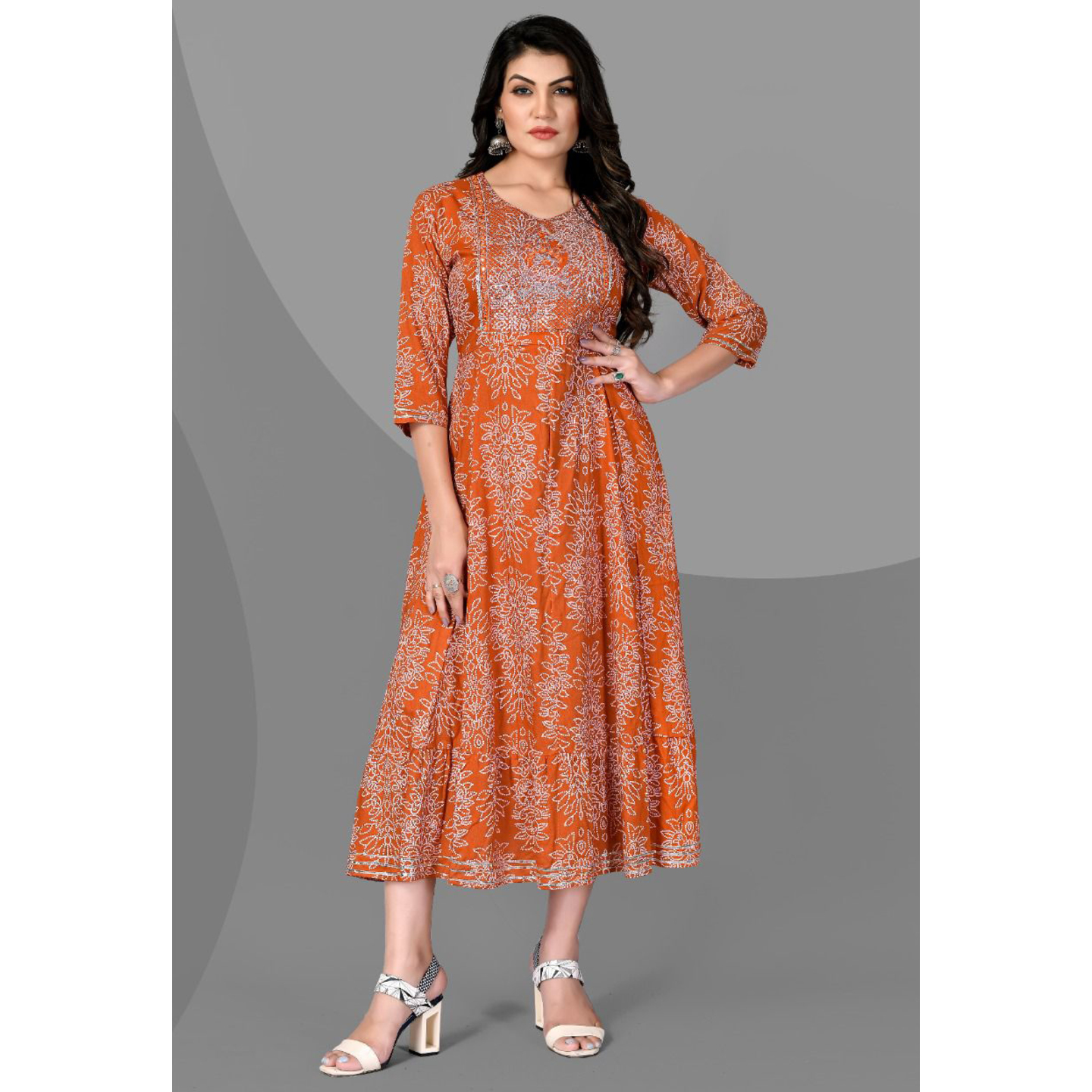 Flair Kurti with Embroidery work