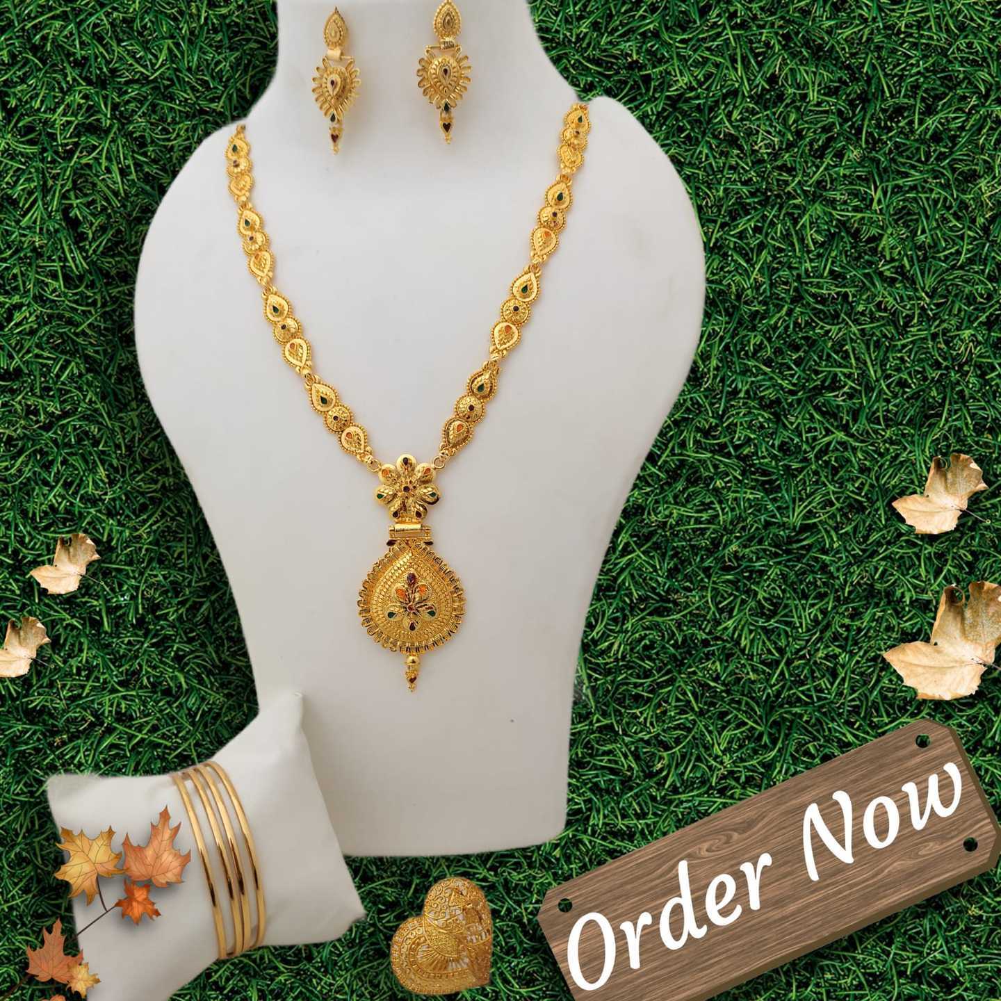 Long necklace + EARRING - Pattern 2