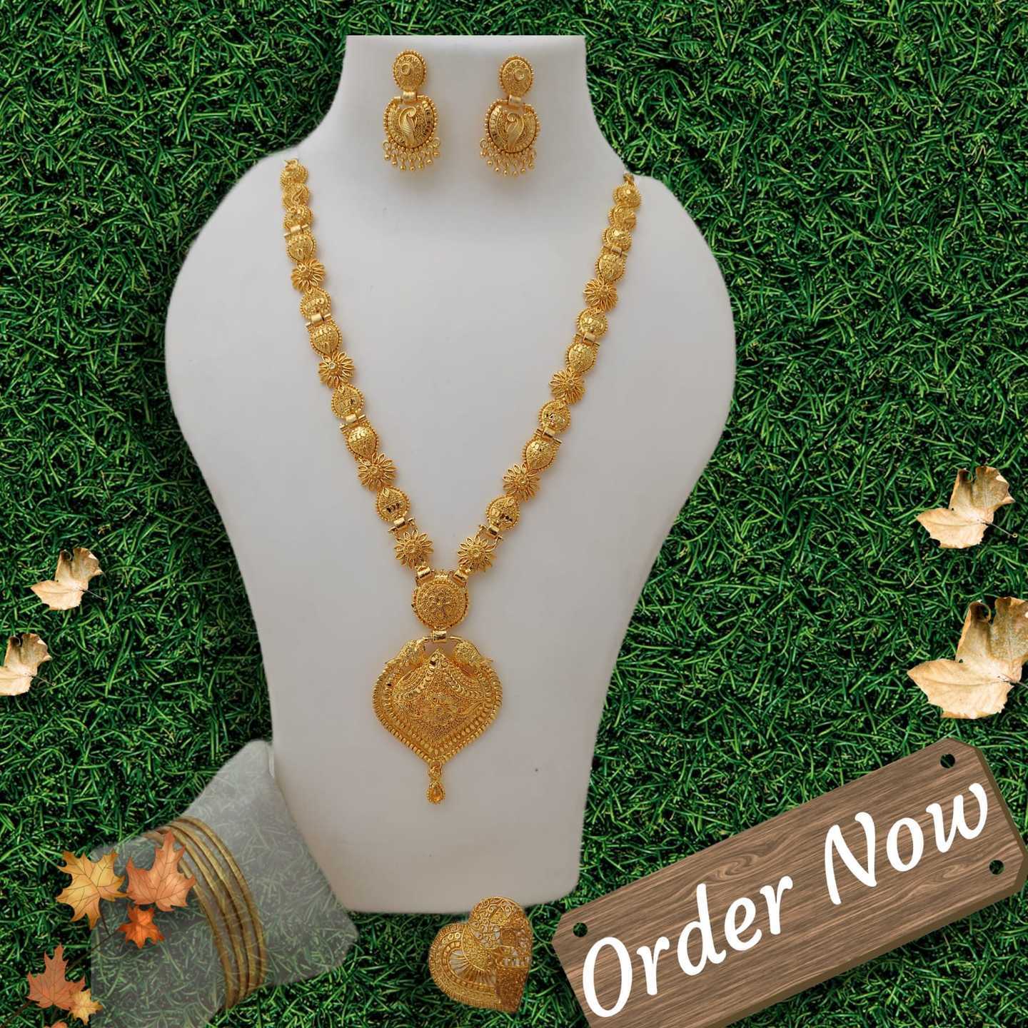  Long necklace + EARRING - Pattern 3