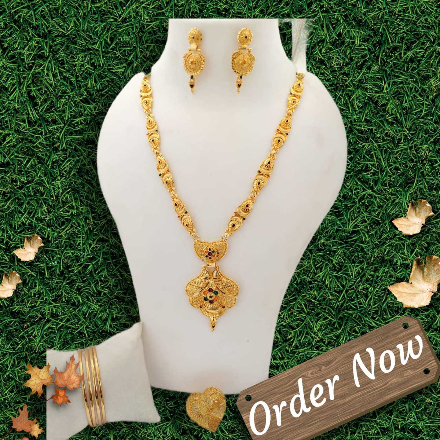 Long necklace + EARRING
