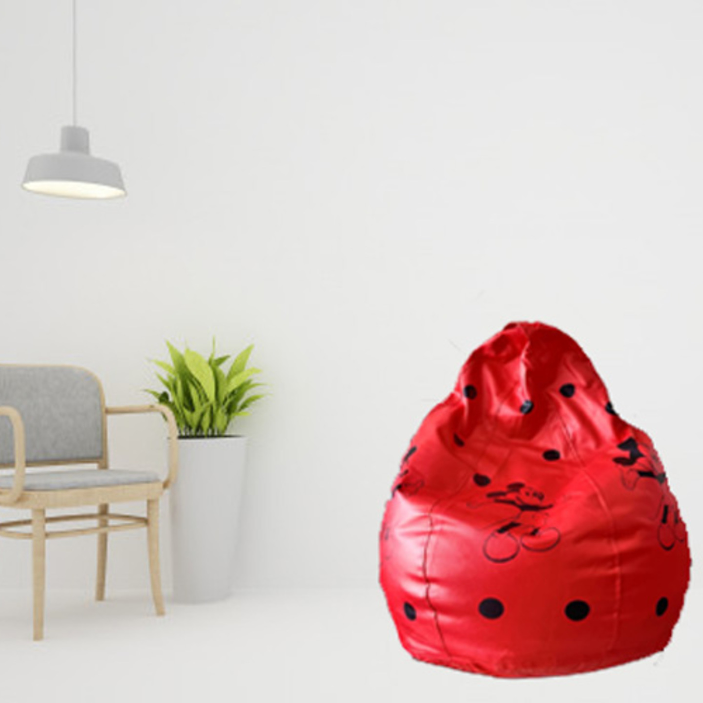 Bean Bag Red - Mickey Mouse design - XXL