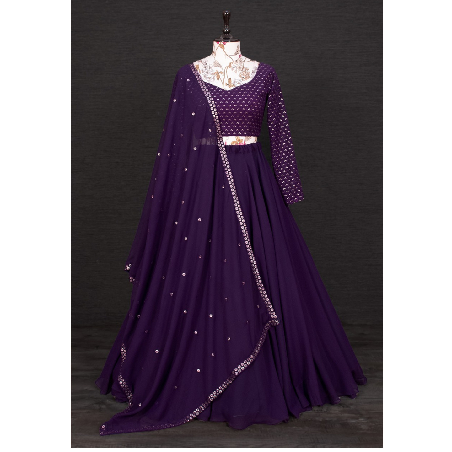 Purple Lehenga choli
