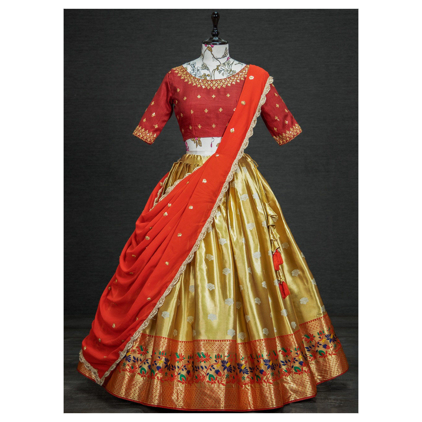 Silk Jacquard Lehenga Choli