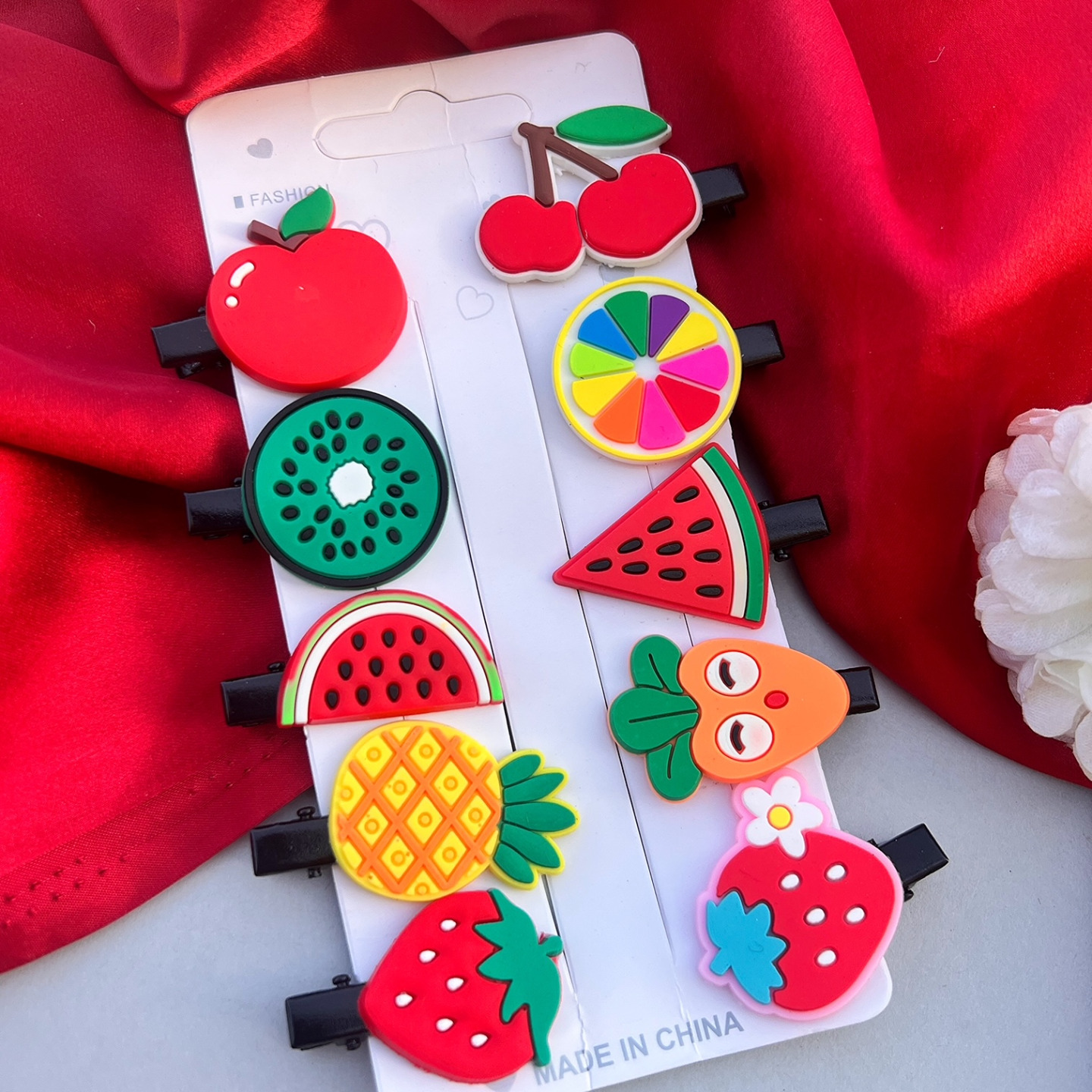 Cute Designed Set of 10 Hairclips