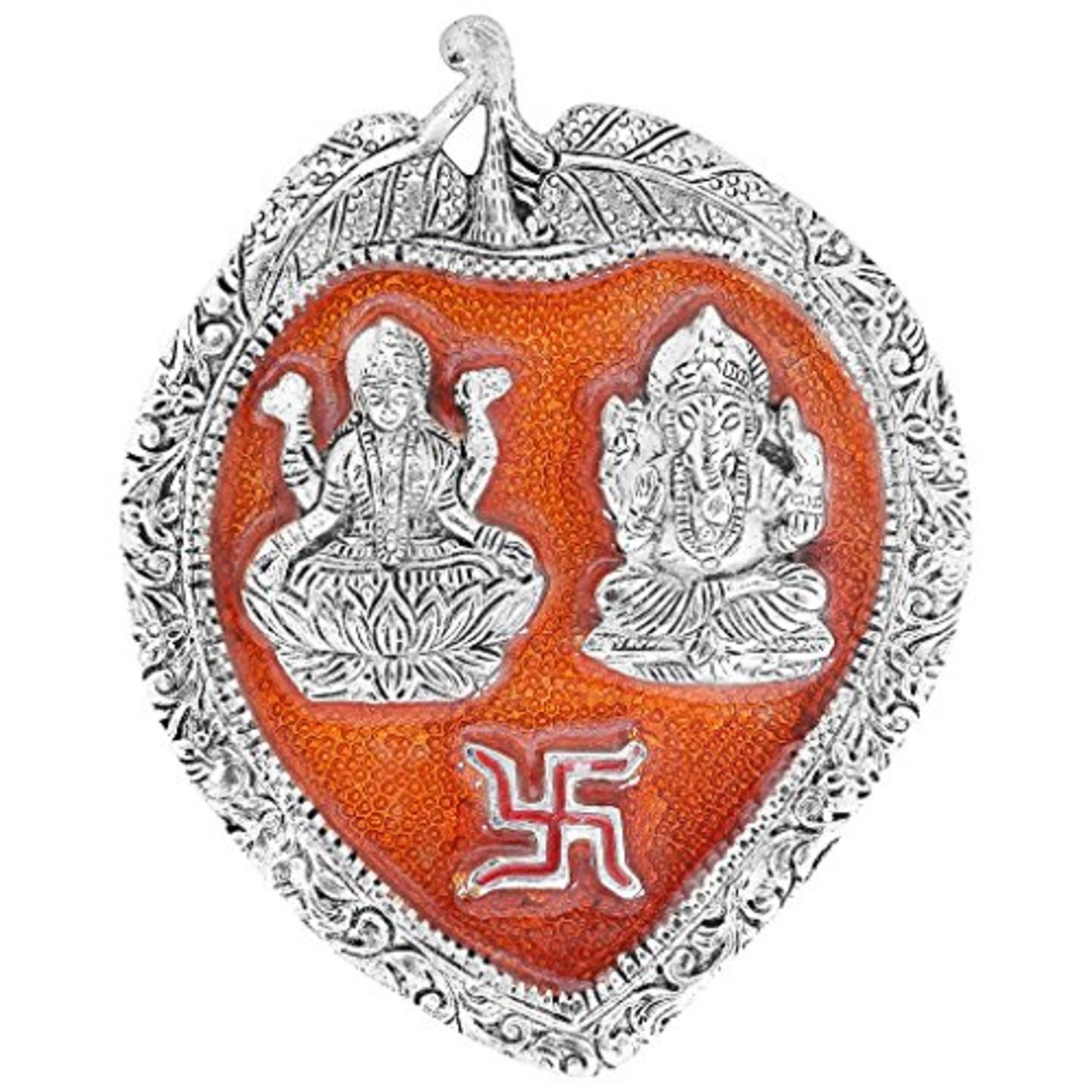 White Metal Laxmi Ganesh  - Wall Hangings