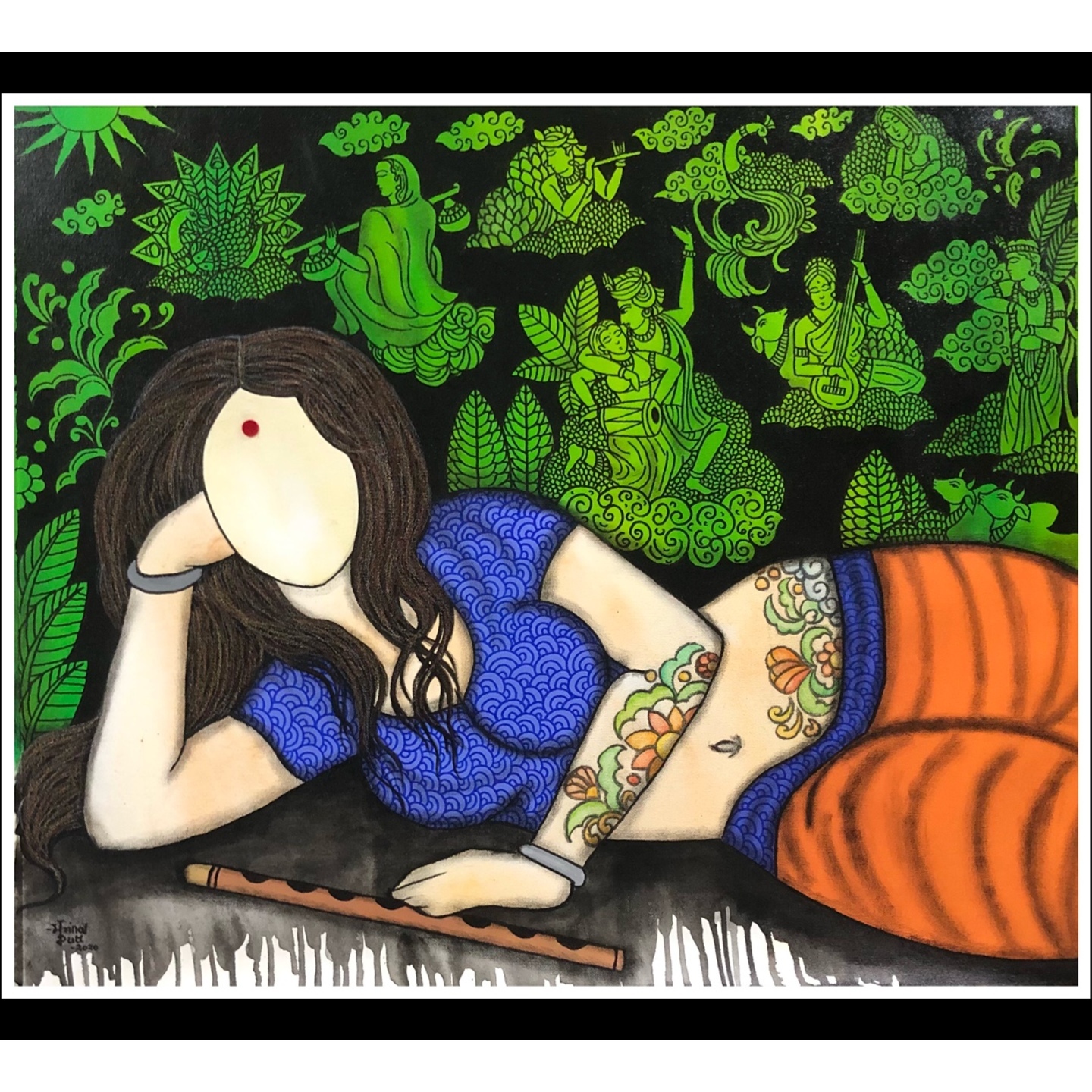 Vrindavan - Acrylic on Canvas