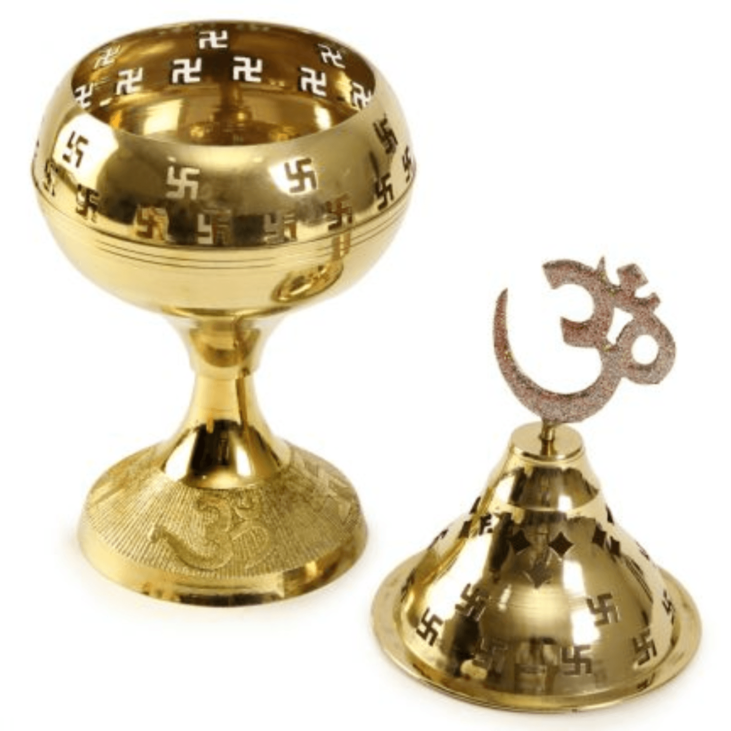 Brass Om Akhand Jyot Diya (7 inches)