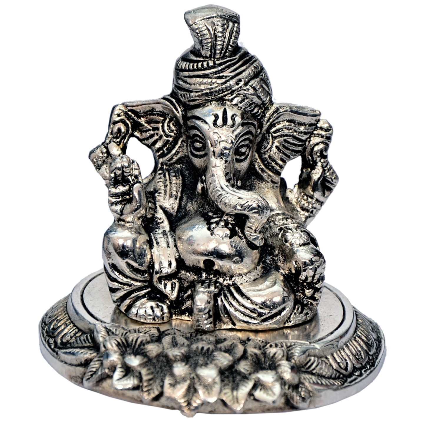 White Metal Lord Ganesha Idol