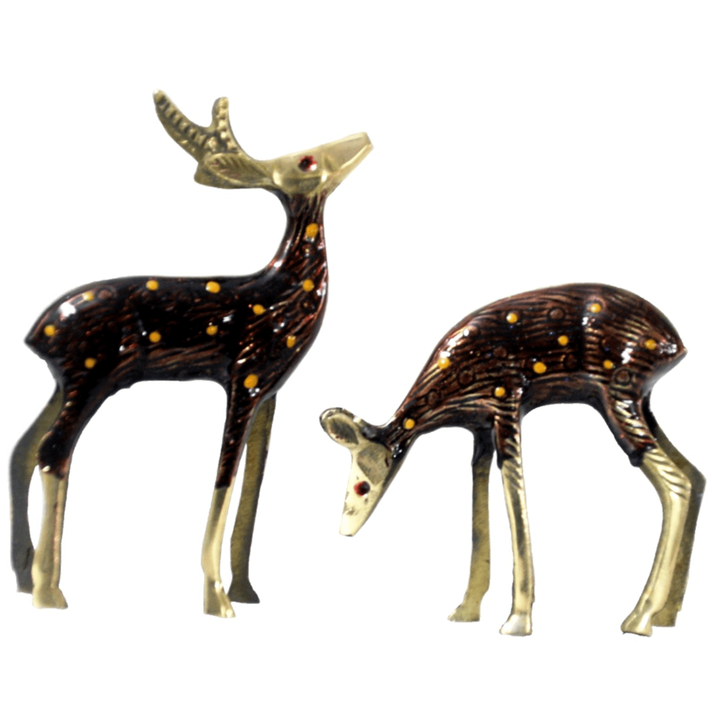 Brass Decorative Pair of Deers (14 x22x3 cm)