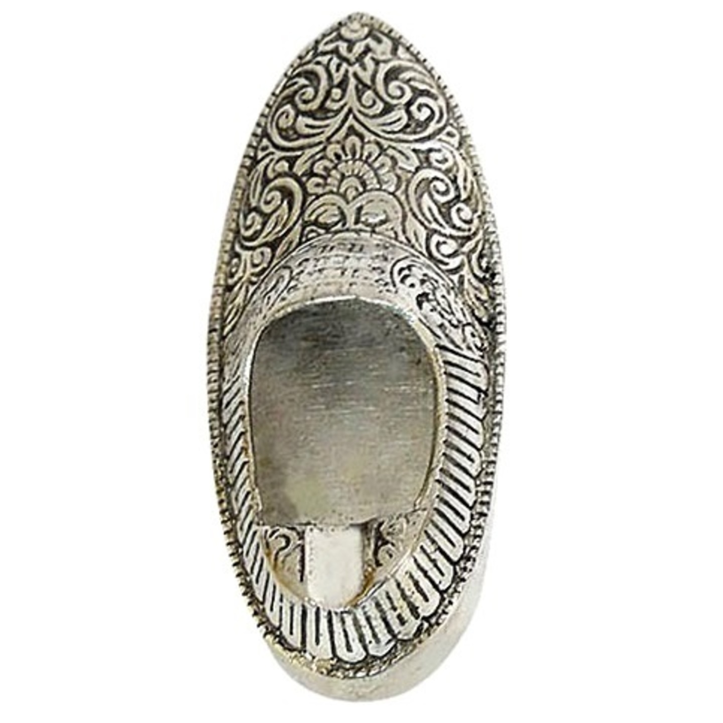 White Metal Antique Look Decorative Shoe Ashtray