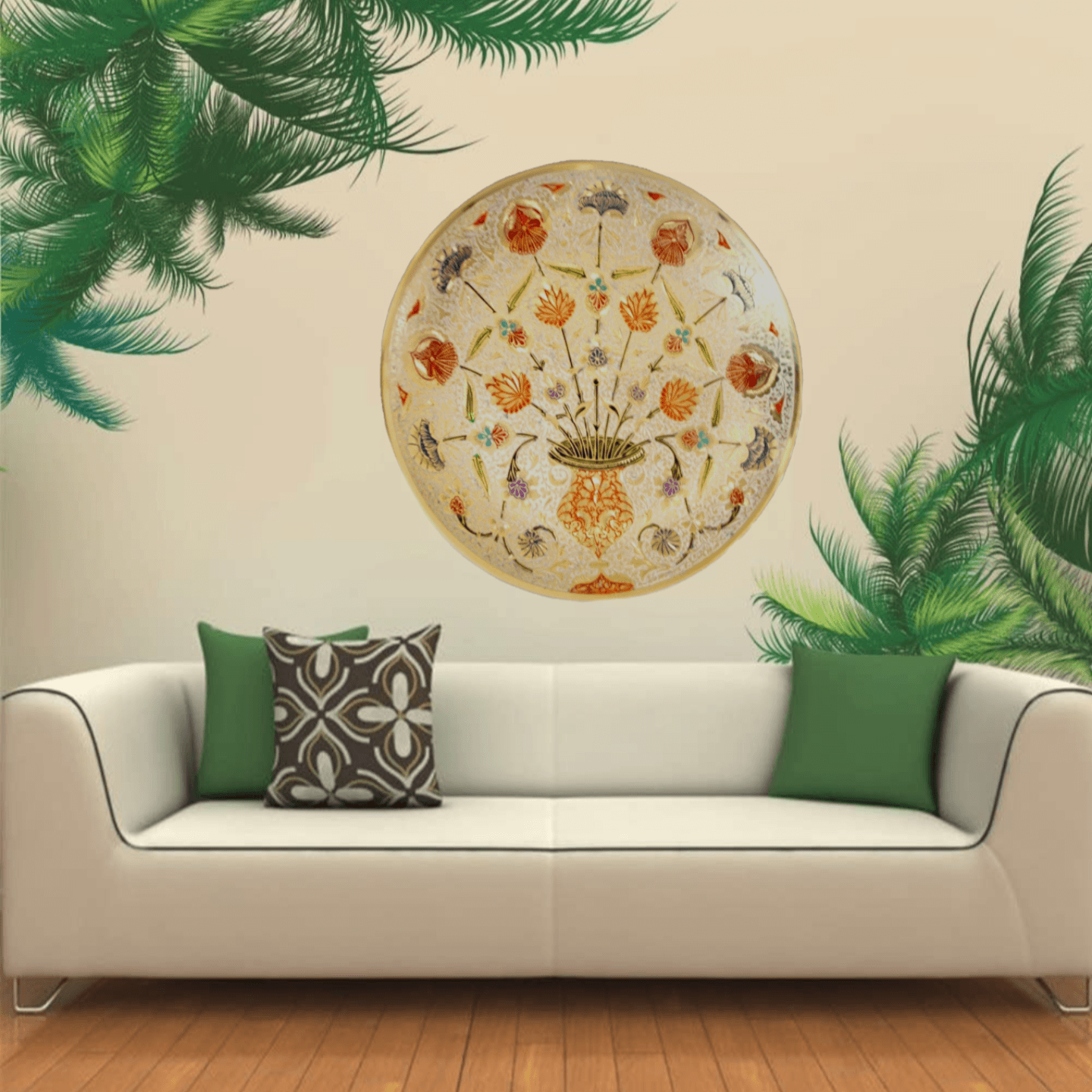 Handmade Brass Decorative Wall Plate for Hanging Home Décor and Gifting