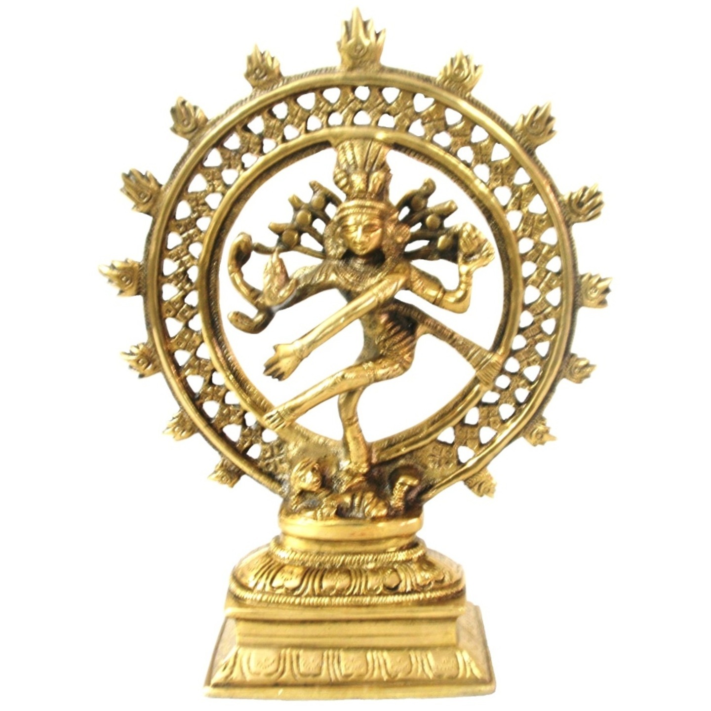 Lord Shiva Dancing Natraj Statue Brass Handcrafted Decorative Sculpture 9 inches
