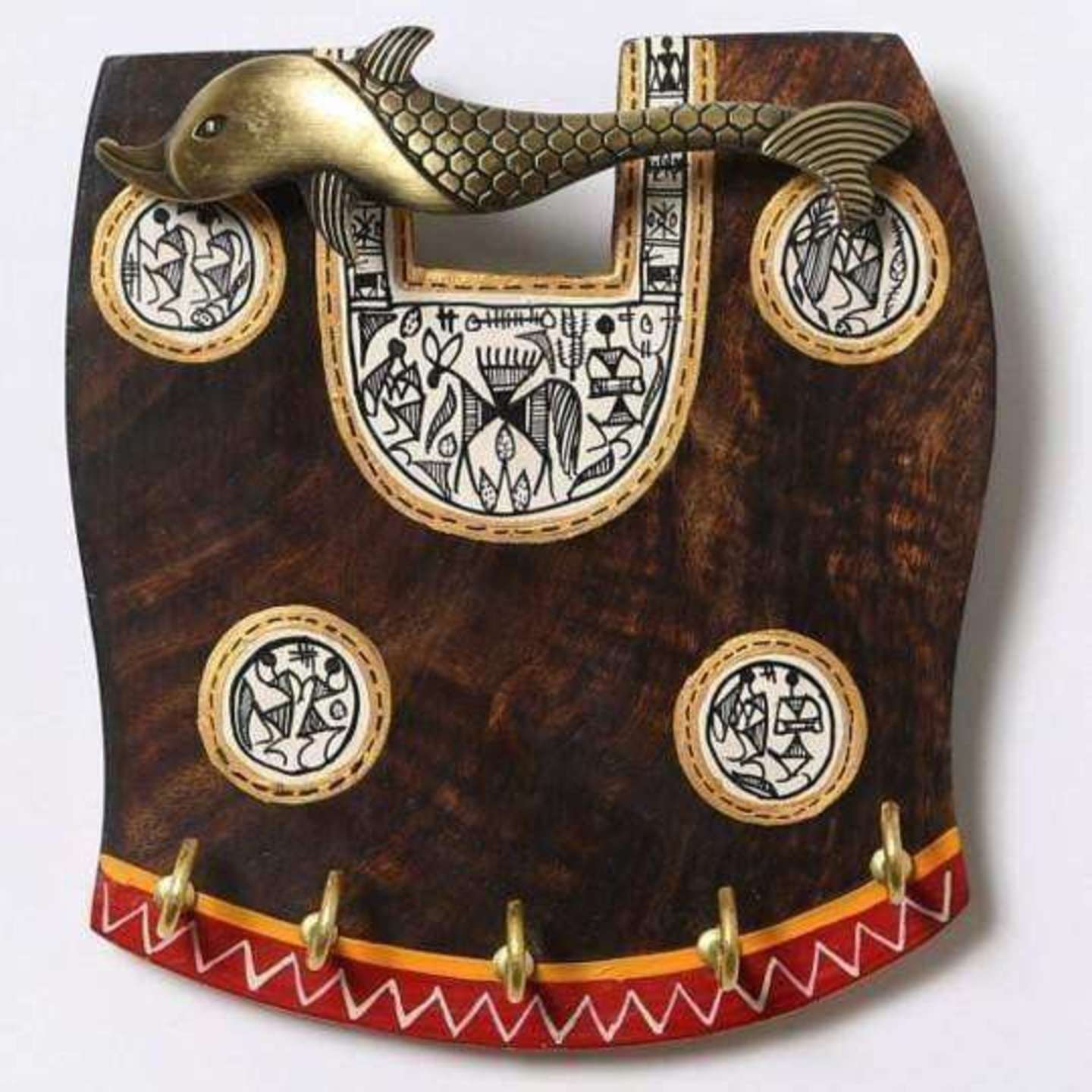 Hand Crafted Wooden Key Holder-Key Chain Holder Key Hooks Home Decorative Items