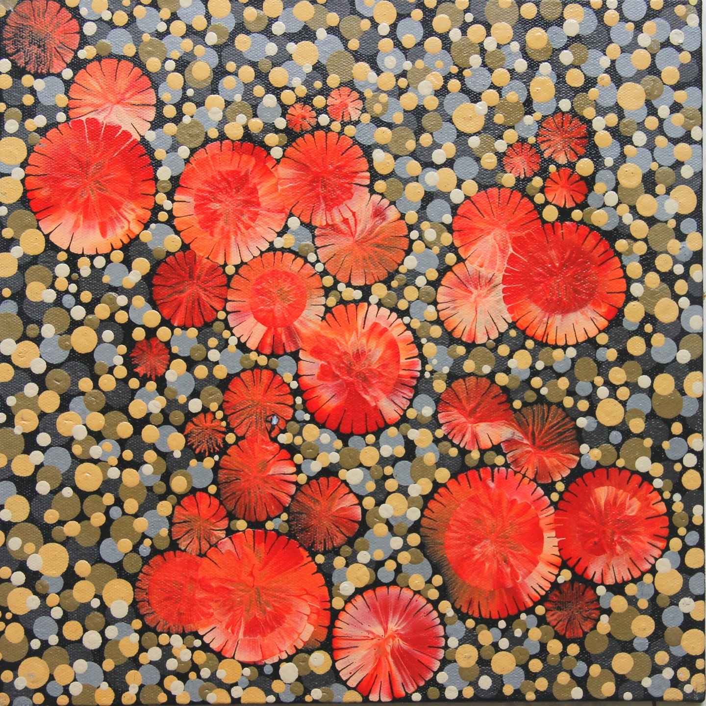 Blooming Blossoms Acrylic on Canvas Hand Painting By Artist Shayani Boral