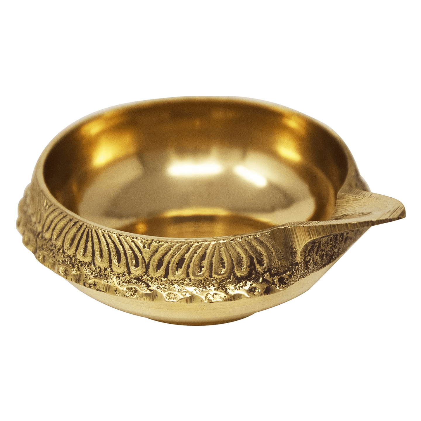 Brass Golden Kuber Diya (4 x12 x11 cm)