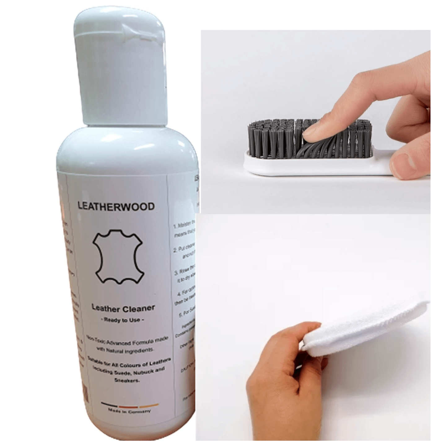 LEATHERWOOD Sneaker,Suede and Nubuck Leather Cleaner Set