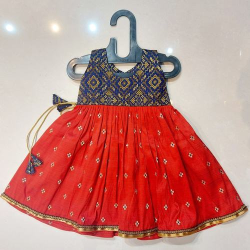 red silk frock