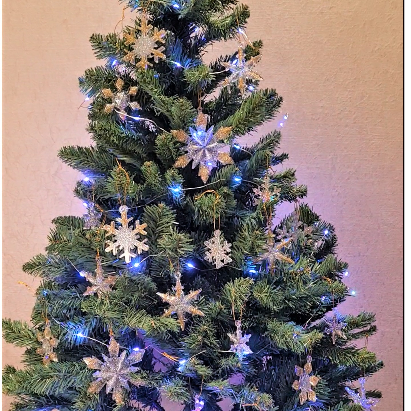 PRECIOUS -Set of 7 CHRISTMAS STAR SERIES Resin Christmas Ornament Gold & Silver Glitter  PRE-ORDER