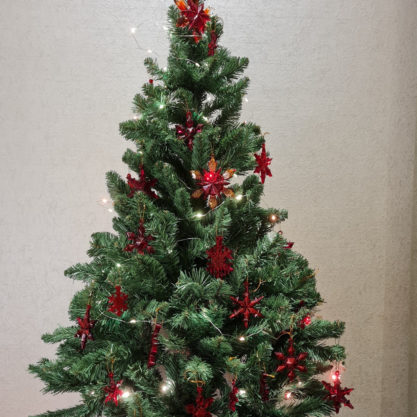RUBY  CHRISTMAS STAR SERIES Resin Christmas Ornament Red Glitter Pre-Order