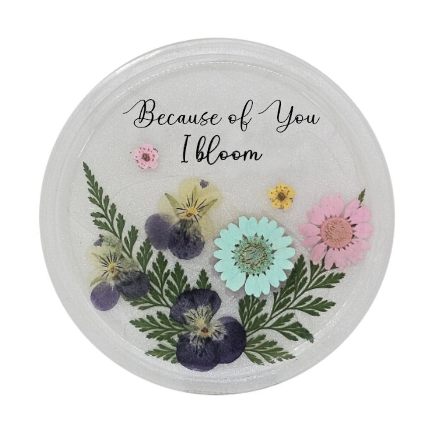 Heartfelt Coaster  Handmade Resin w Real Flowers