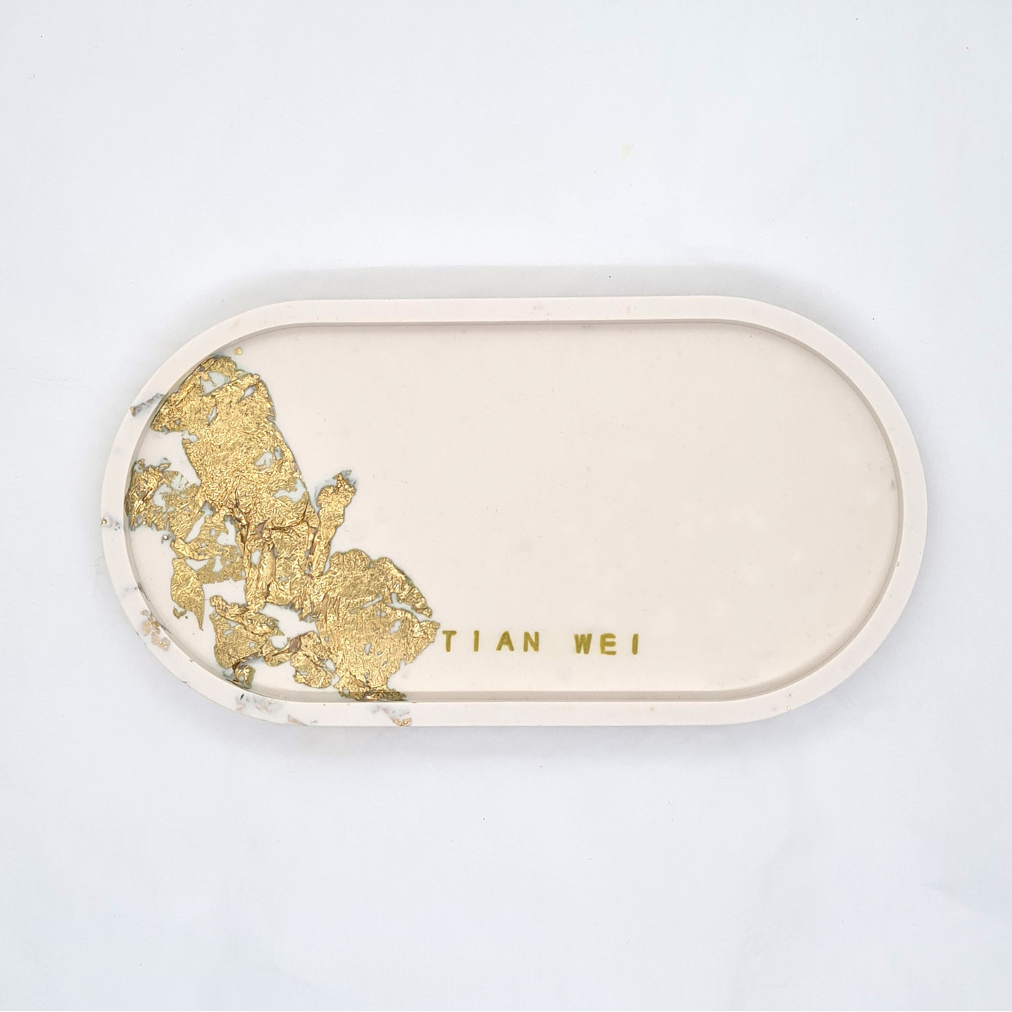 Cuatomise Jesmo Gold-leaf Trinket tray  Stationery holder  Paper weight