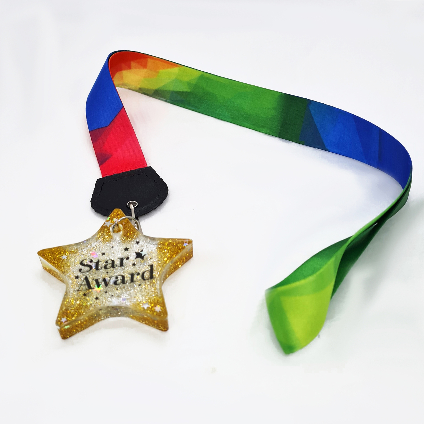 Customised Star Shape resin medal  with medal landyard