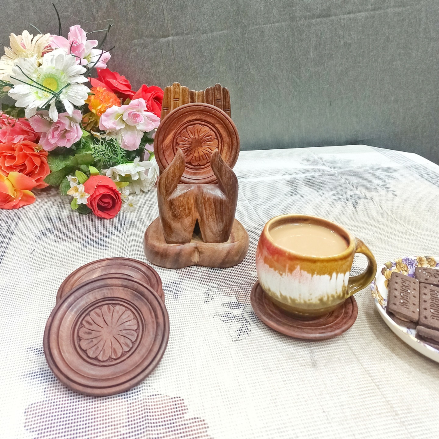 Wooden Tea Coasters