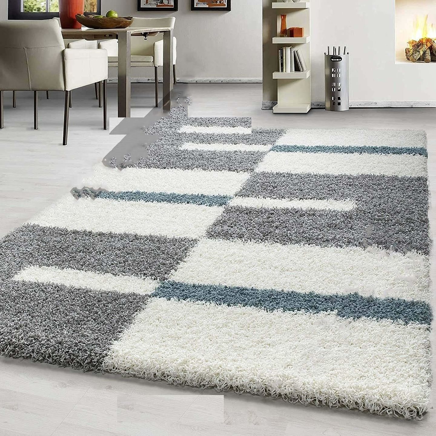 Hassan Carpet Microfiber Premium Modern Design Handwoven Carpet For Home & Office Floor Runner (Ivory B9)