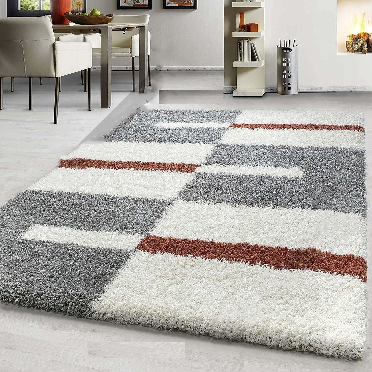 Hassan Carpet Microfiber Premium Modern Design Handwoven Carpet For Home & Office Floor Runner (Ivory B5)