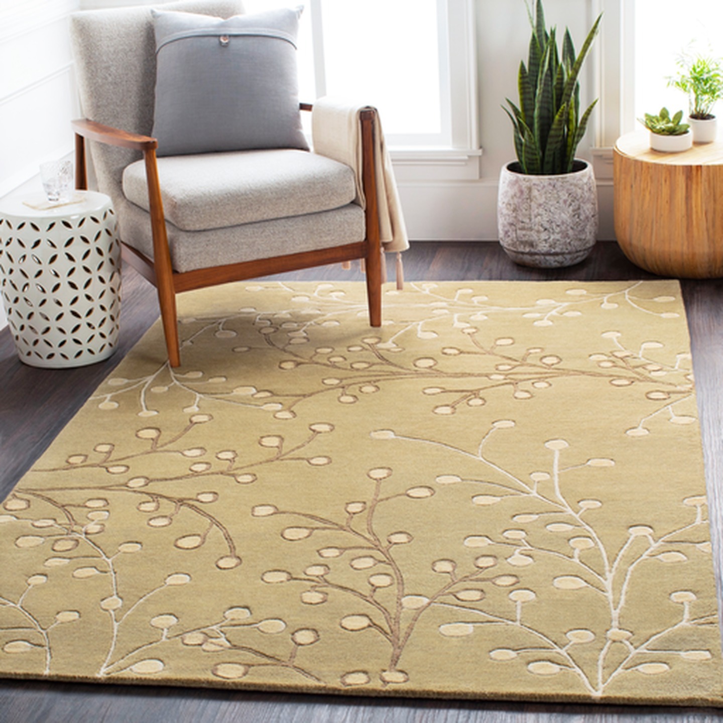 Hassan Carpet Rust Export Quality Handmade Carpet(Kaleen) With Binding on Edge With Canvas Backing For Bedroom Living Room Floor