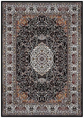 Hassan Carpet New Kashmiri Persian Design Extra Look Carpet for Living Room, Bedroom and For Hall, Black A75