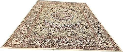 Hassan Carpet New Kashmiri Persian Design Extra Look Carpet for Living Room, Bedroom and For Hall, Ivory A73