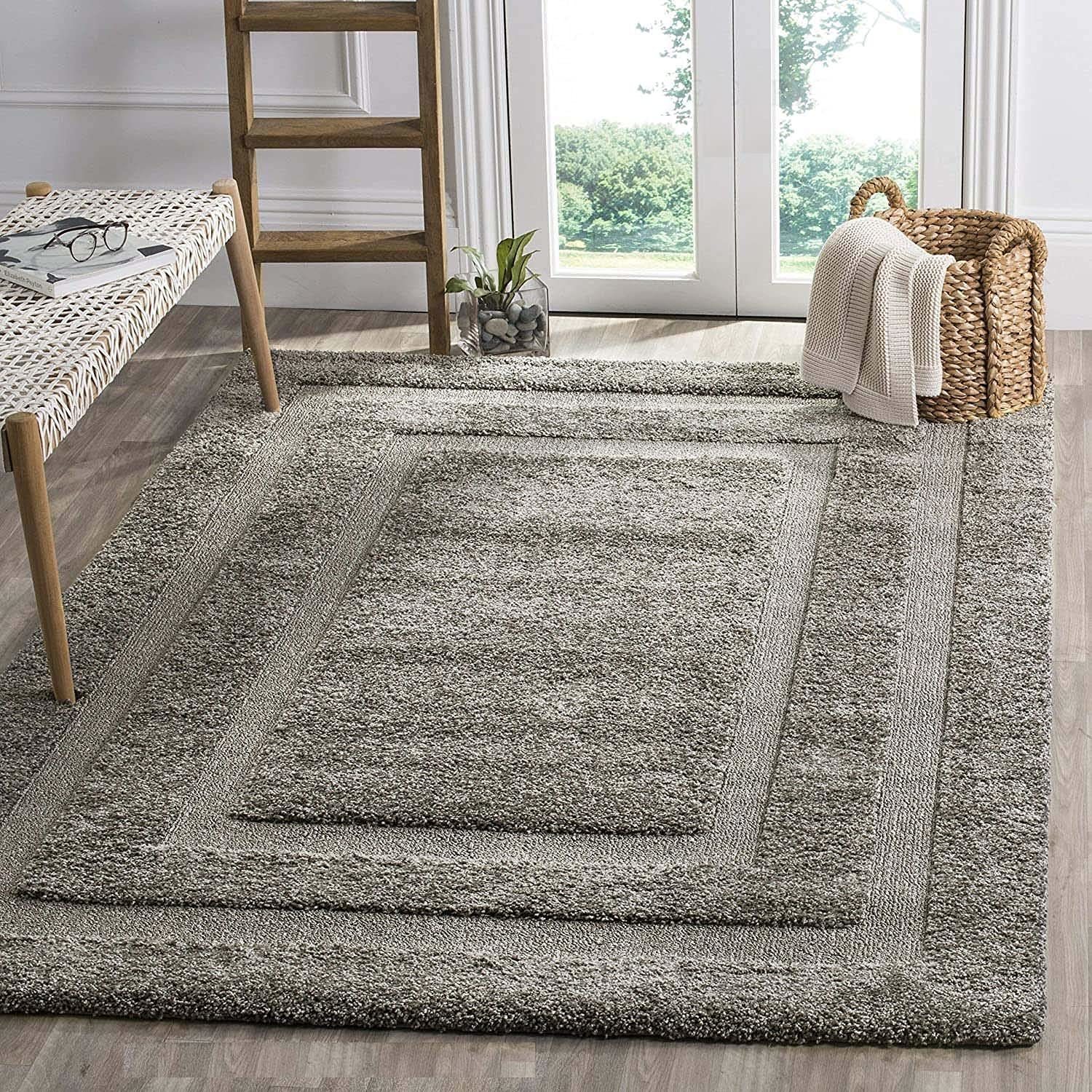 Hassan Carpet Microfiber Premium Modern Design Handwoven Carpet For Home & Office Floor Runner (Charcol)