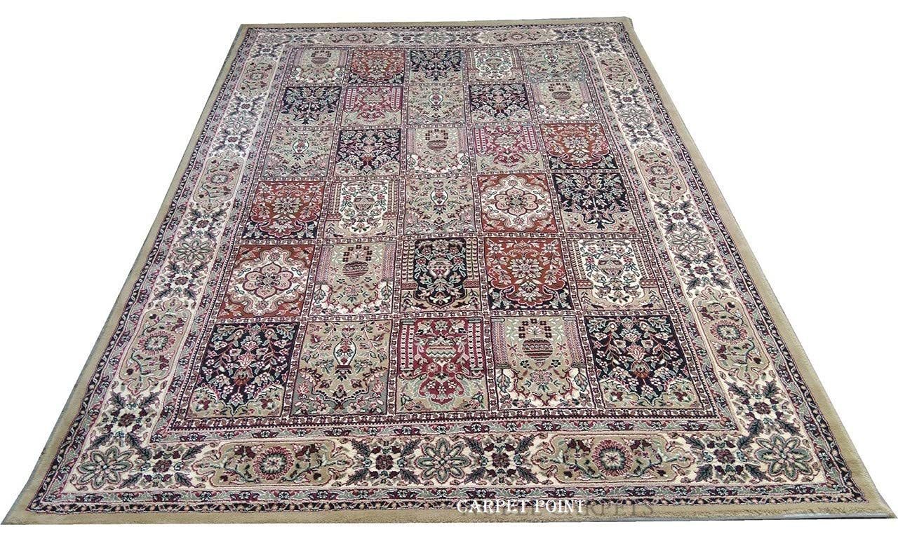 Hassan Carpet New Kashmiri Persian Design Extra Look Carpet for Living Room, Bedroom and For Hall, Gold A41