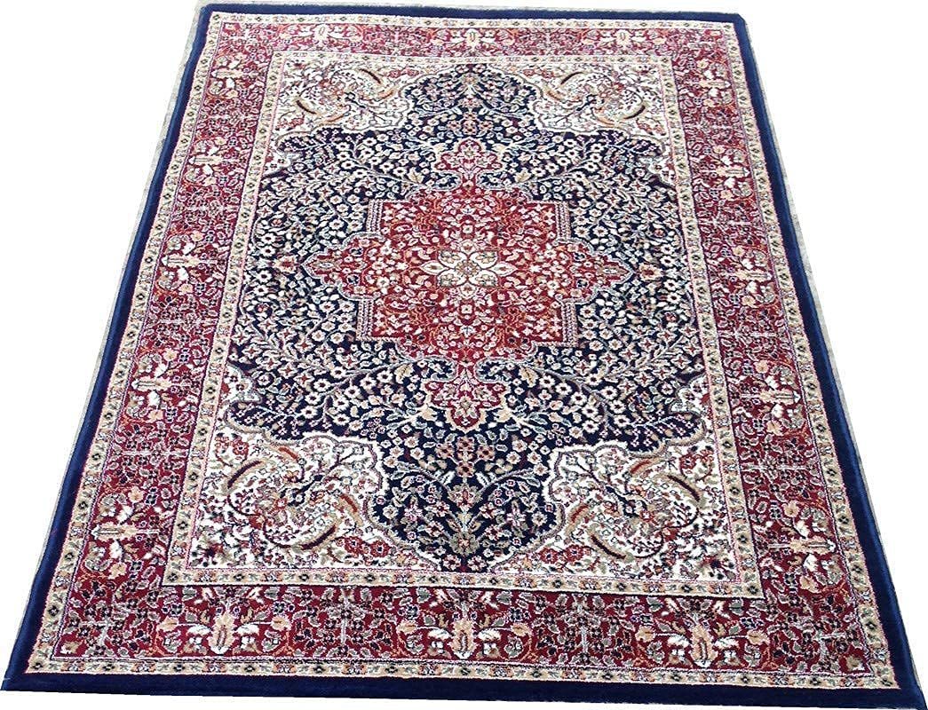Hassan Carpet New Kashmiri Persian Design Extra Look Carpet for Living Room, Bedroom and For Hall, Blue A54