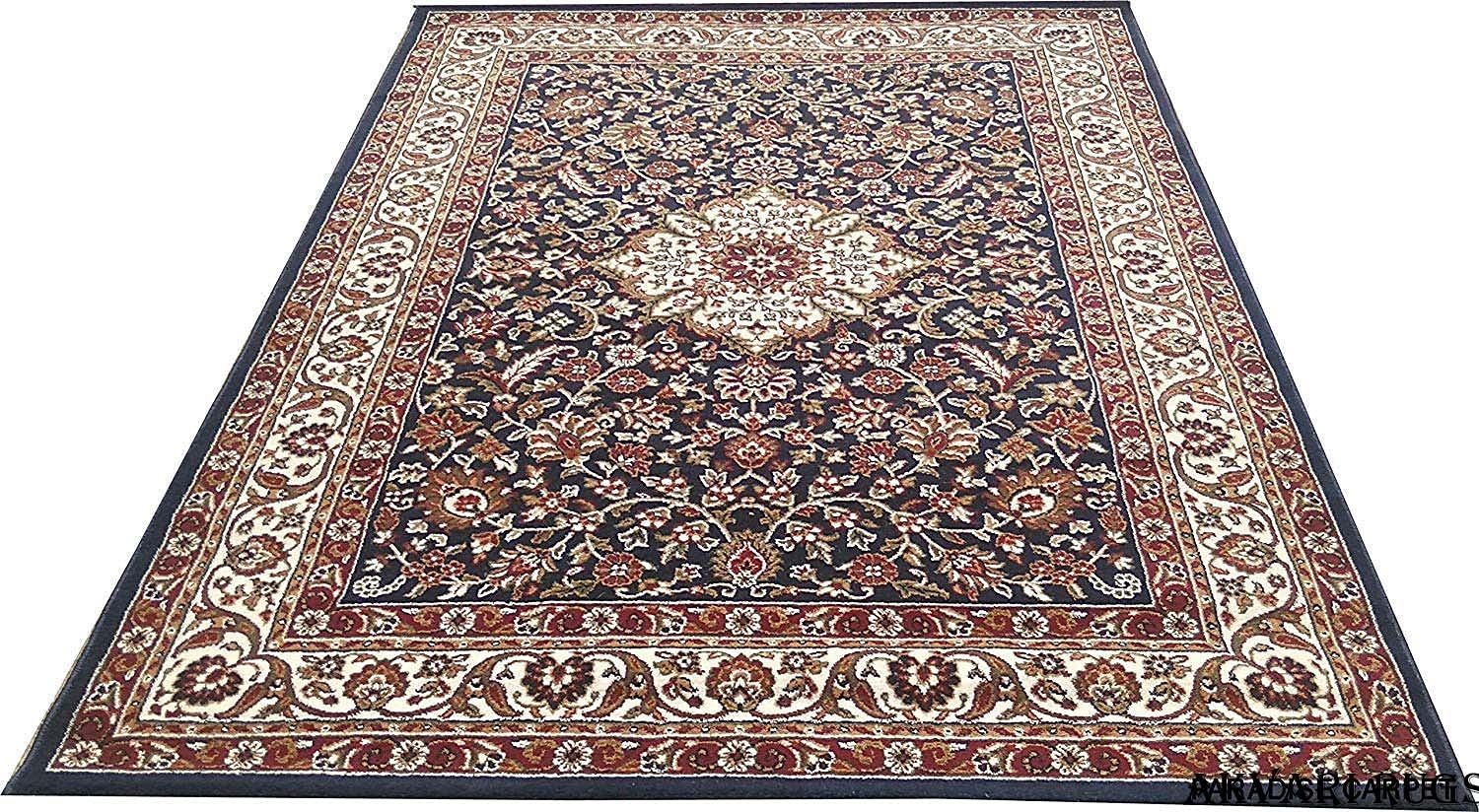 Hassan Carpet New Kashmiri Persian Design Extra Look Carpet for Living Room, Bedroom and For Hall, Blue A86