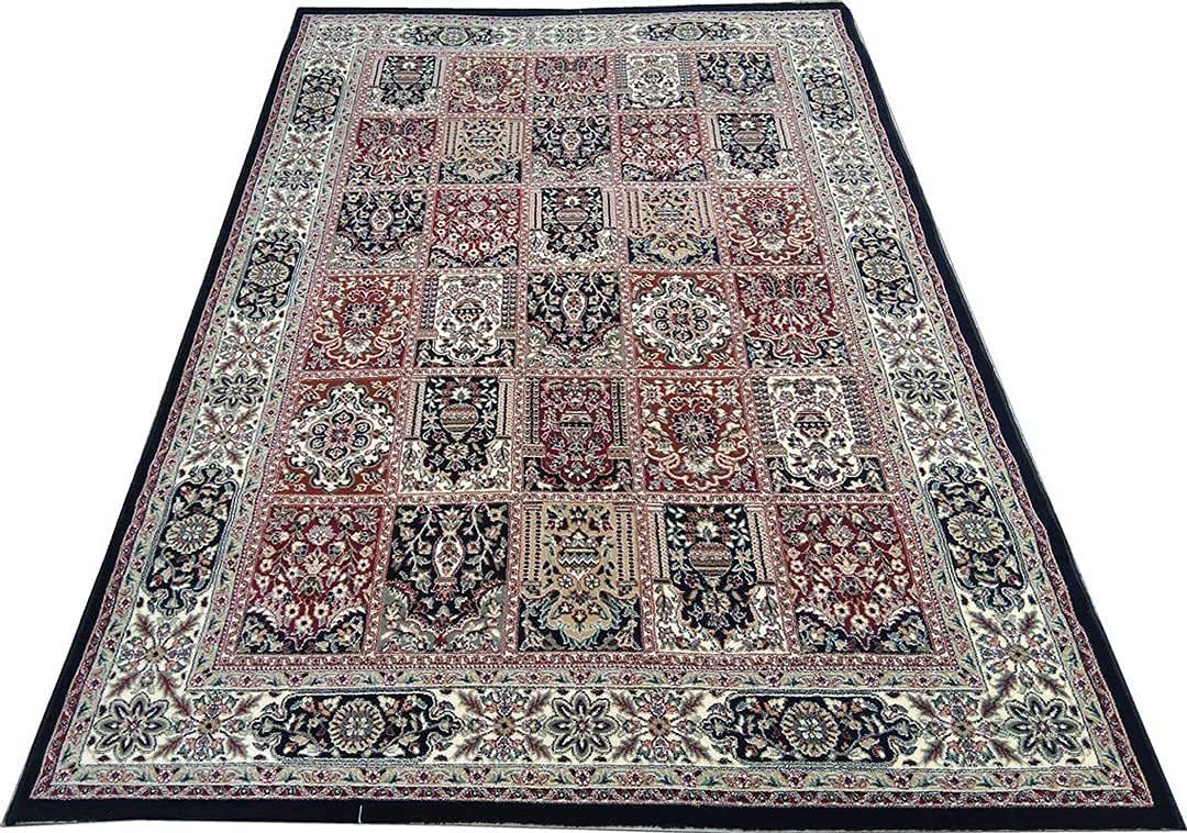 Hassan Carpet New Kashmiri Persian Design Extra Look Carpet for Living Room, Bedroom and For Hall, Black A31