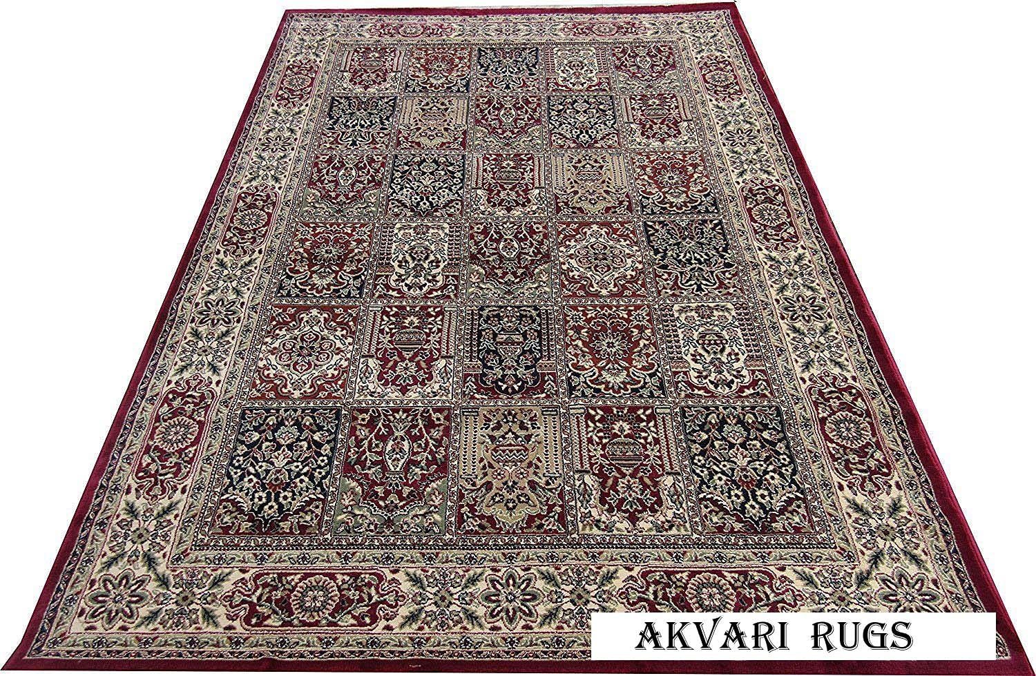 Hassan Carpet New Kashmiri Persian Design Extra Look Carpet for Living Room, Bedroom and For Hall, Red A82