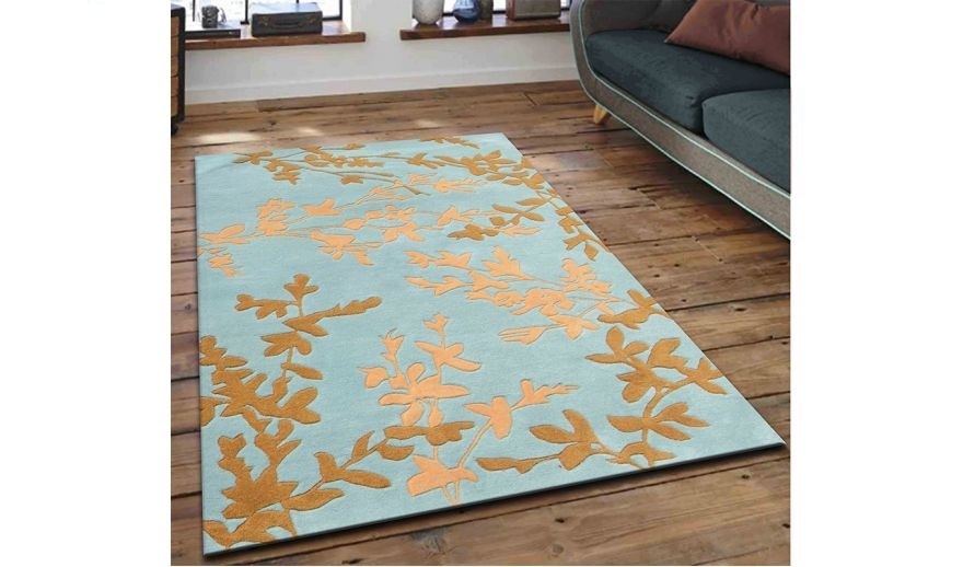 Hassan Carpet Turquoise Persian Superfine Pure Woollen Carpet For Living Room, Bed Room and Hall With 1.0 inch Thickness
