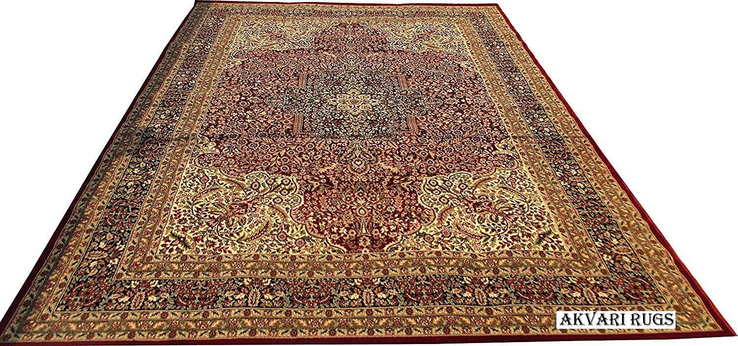 Hassan Carpet New Kashmiri Persian Design Extra Look Carpet for Living Room, Bedroom and For Hall, Red A64