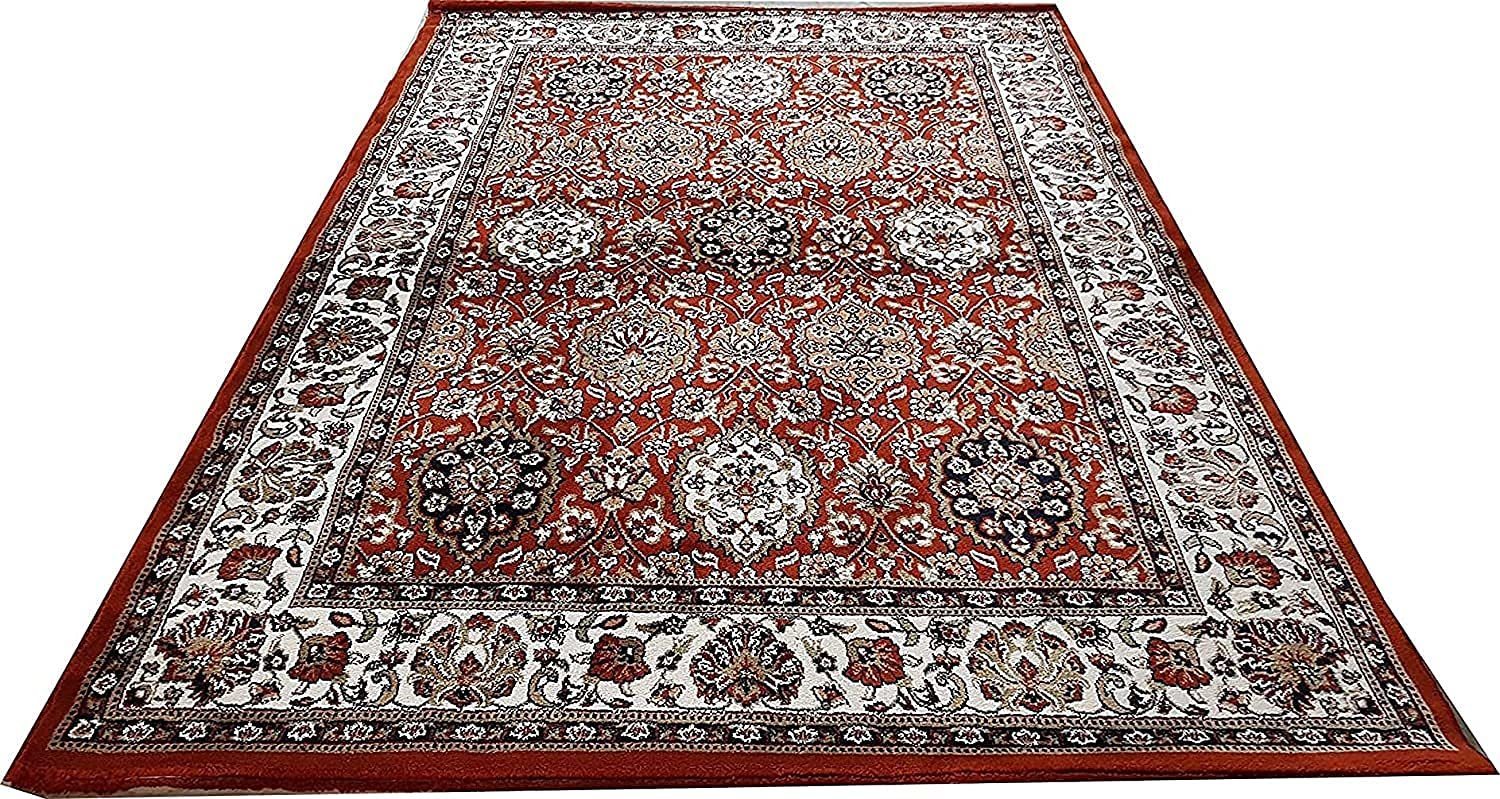 Hassan Carpet New Kashmiri Persian Design Extra Look Carpet for Living Room, Bedroom and For Hall, Multi 90