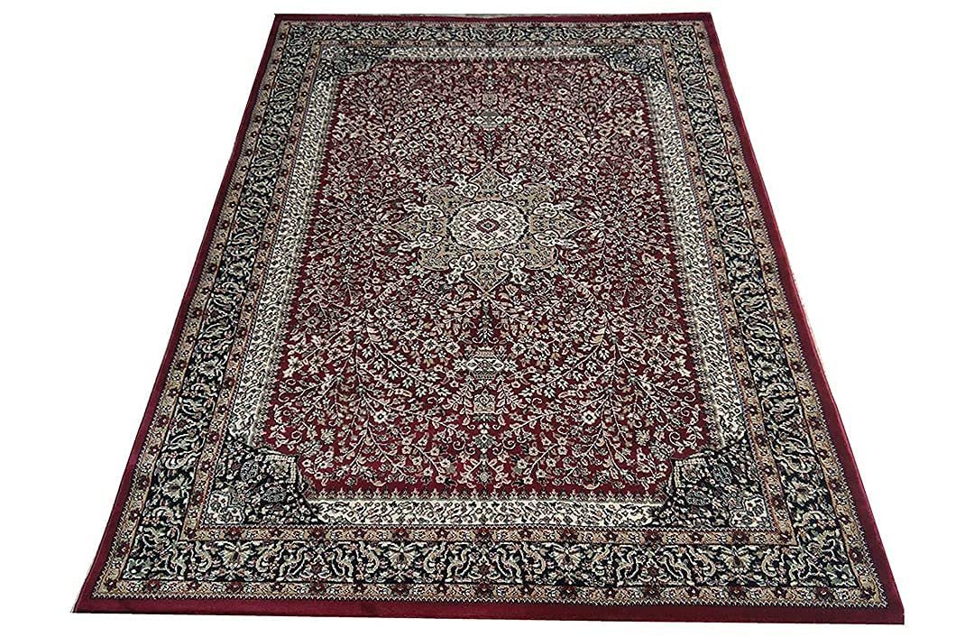 Hassan Carpet New Kashmiri Persian Design Extra Look Carpet for Living Room, Bedroom and For Hall, Red A32