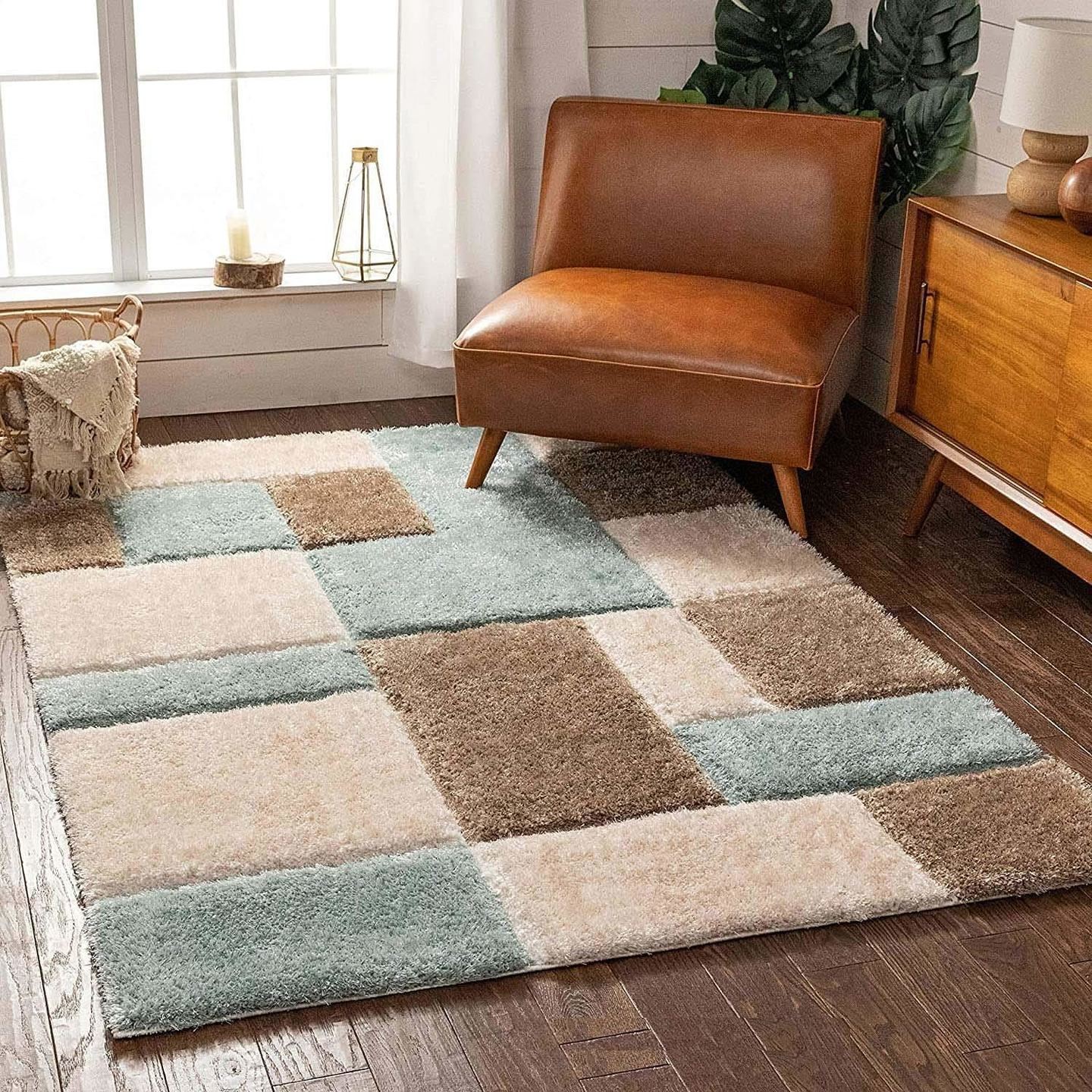 Hassan Carpet Microfiber Premium Modern Design Handwoven Carpet For Home & Office Floor Runner (Multi B4)