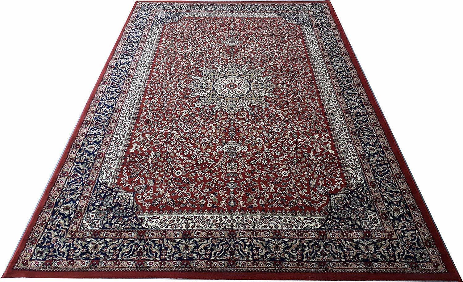 Hassan Carpet New Kashmiri Persian Design Extra Look Carpet for Living Room, Bedroom and For Hall, Rust A26