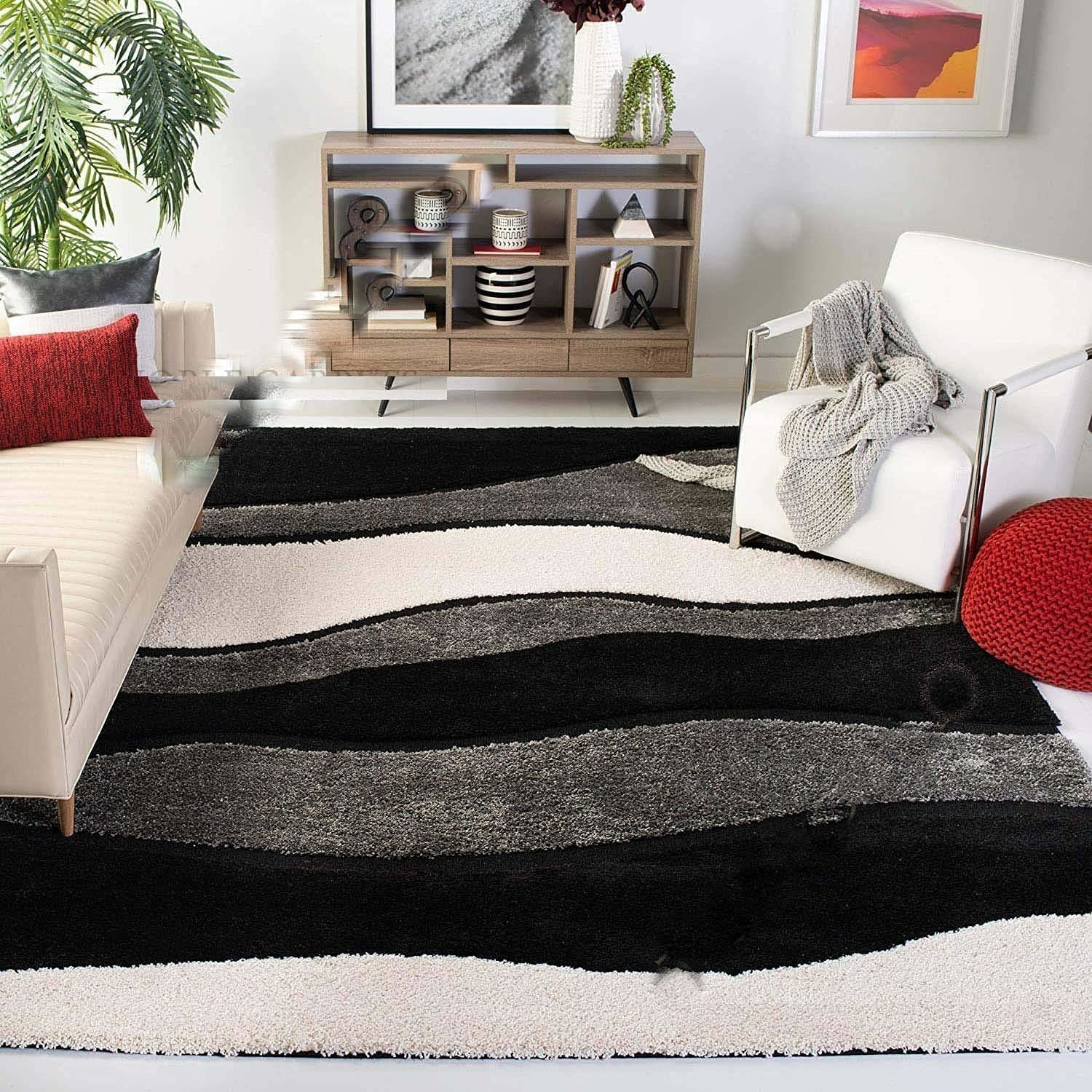 Hassan Carpet Microfiber Premium Modern Design Handwoven Carpet For Home & Office Floor Runner (Multi D4)