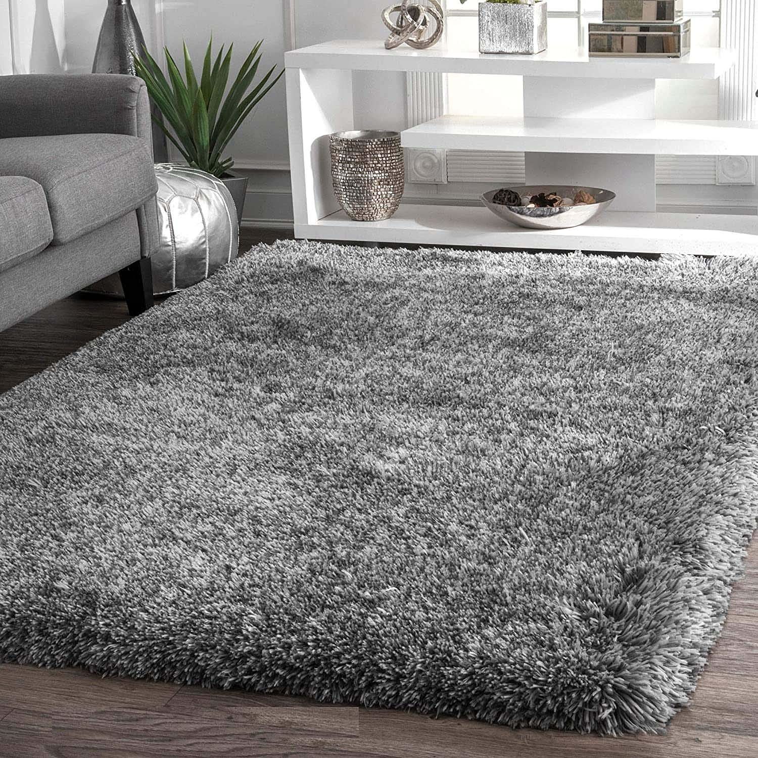 Hassan Carpet Microfiber Premium Modern Design Handwoven Carpet For Home & Office Floor Runner (Grey D10)