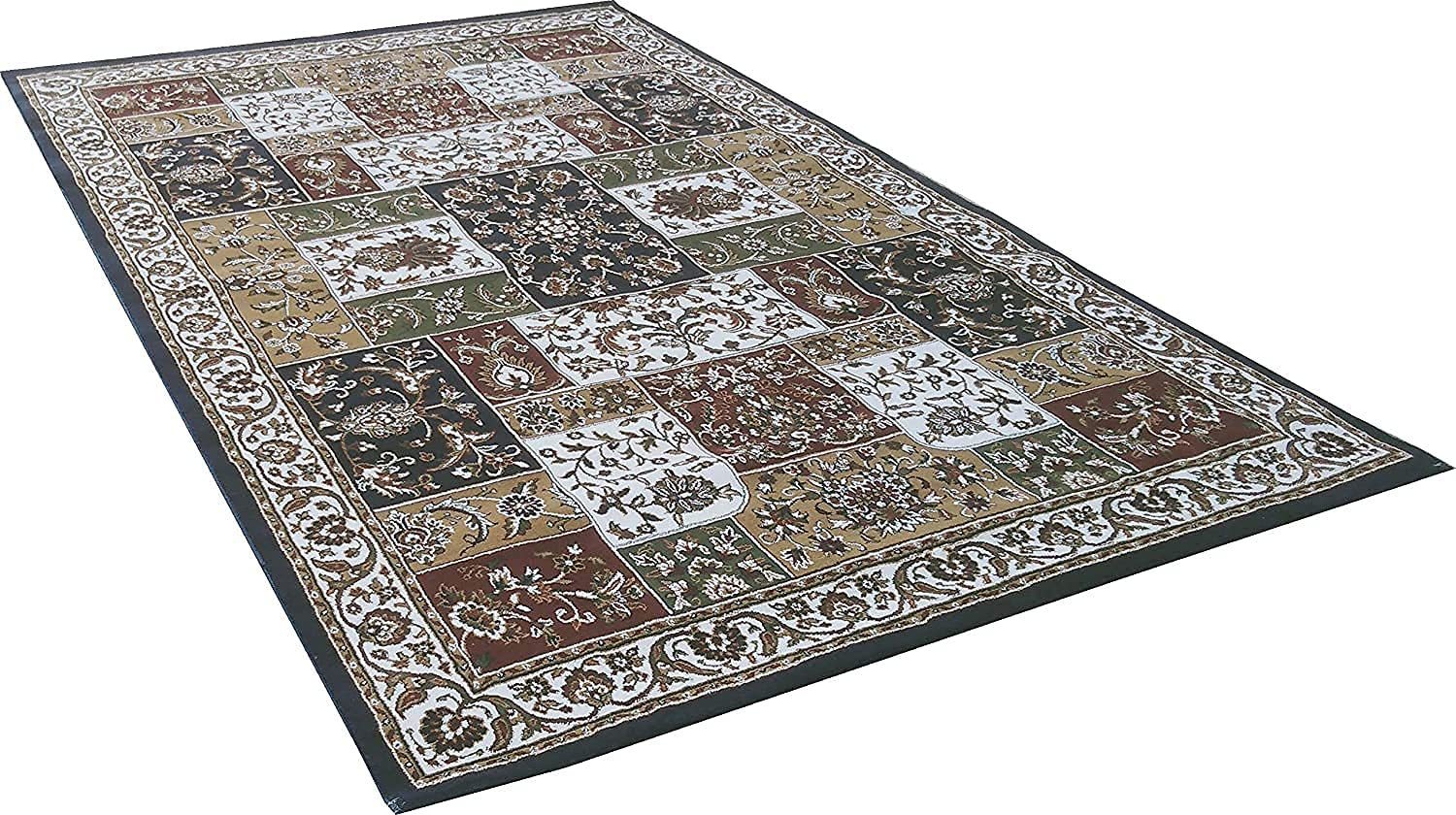 Hassan Carpet New Kashmiri Persian Design Extra Look Carpet for Living Room, Bedroom and For Hall, Blue A65