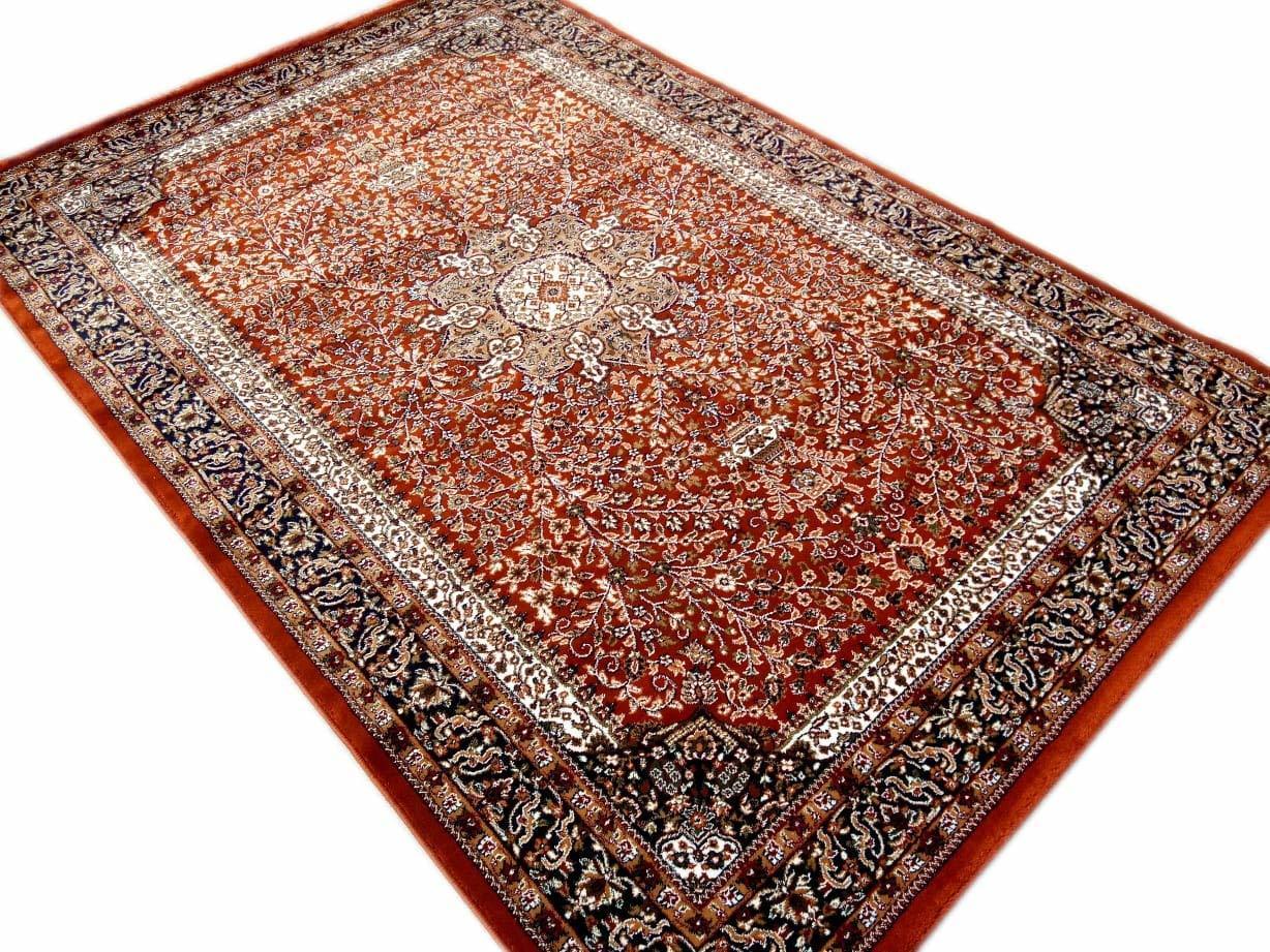 Hassan Carpet New Kashmiri Persian Design Extra Look Carpet for Living Room, Bedroom and For Hall, Rust A47