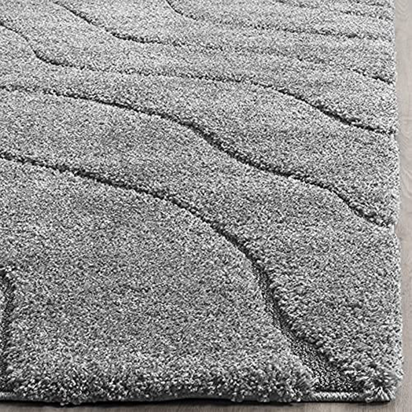 Hassan Carpet Grey Microfiber Cozy & Fluffy Shaggy Carpet and Rugs Best Suitable For Living room & Office Floor Mat With 2 inch Thickness