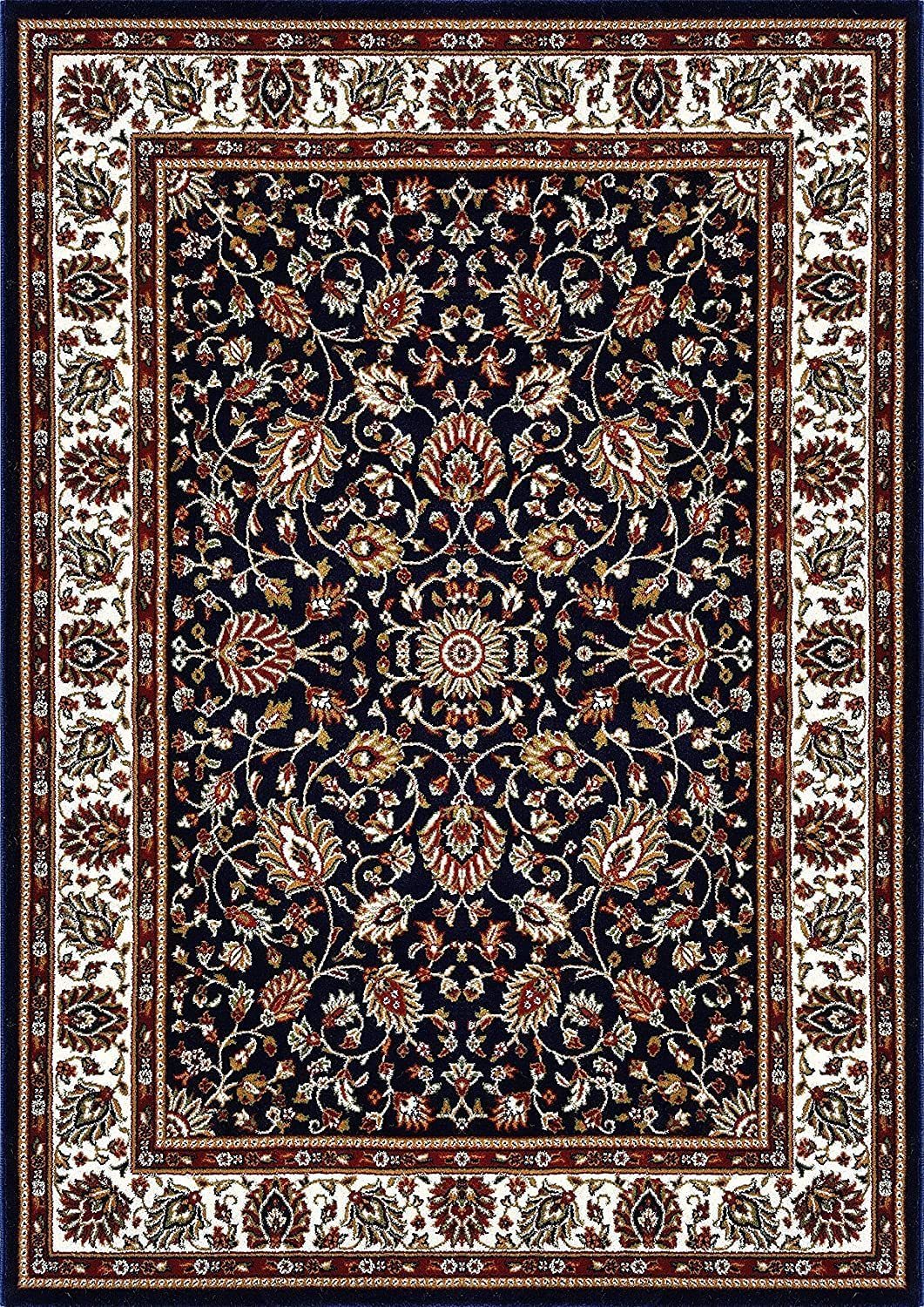 Hassan Carpet New Kashmiri Persian Design Extra Look Carpet for Living Room, Bedroom and For Hall, Blue A8